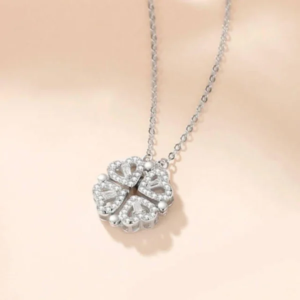 Silver heart-shaped party necklace for women - Crash A Party