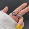 Wave Me Baby One More Time | Ocean Blue Wave Pendant & Ring Set for Sea-Obsessed Cuties
